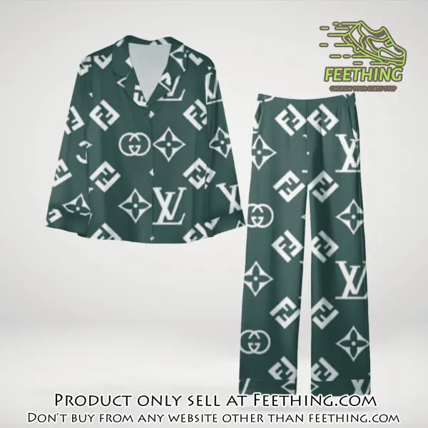 Trending luxury fendi satin pajama set pjs1049 ft5924900